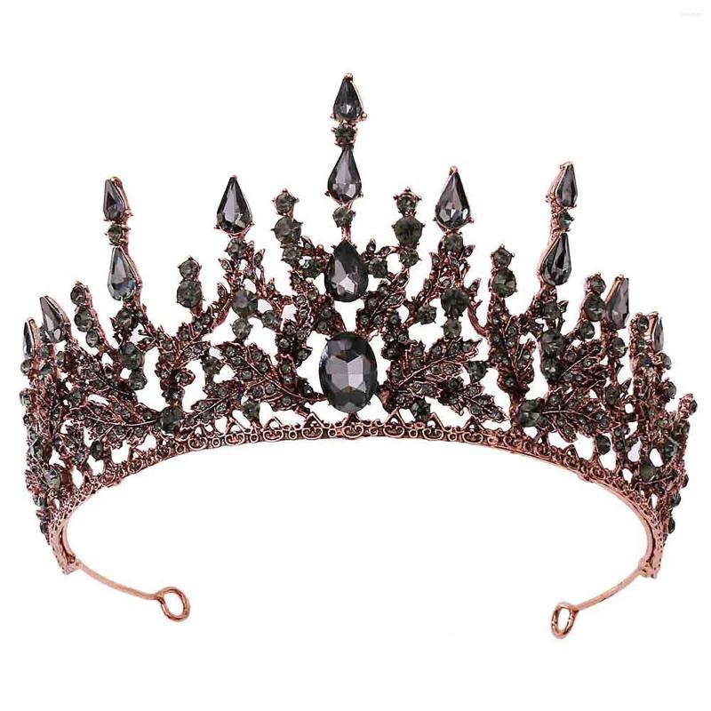 

Hair Clips Charming Retro Baroque Crown Rhinestone Suitable For Wedding Parties