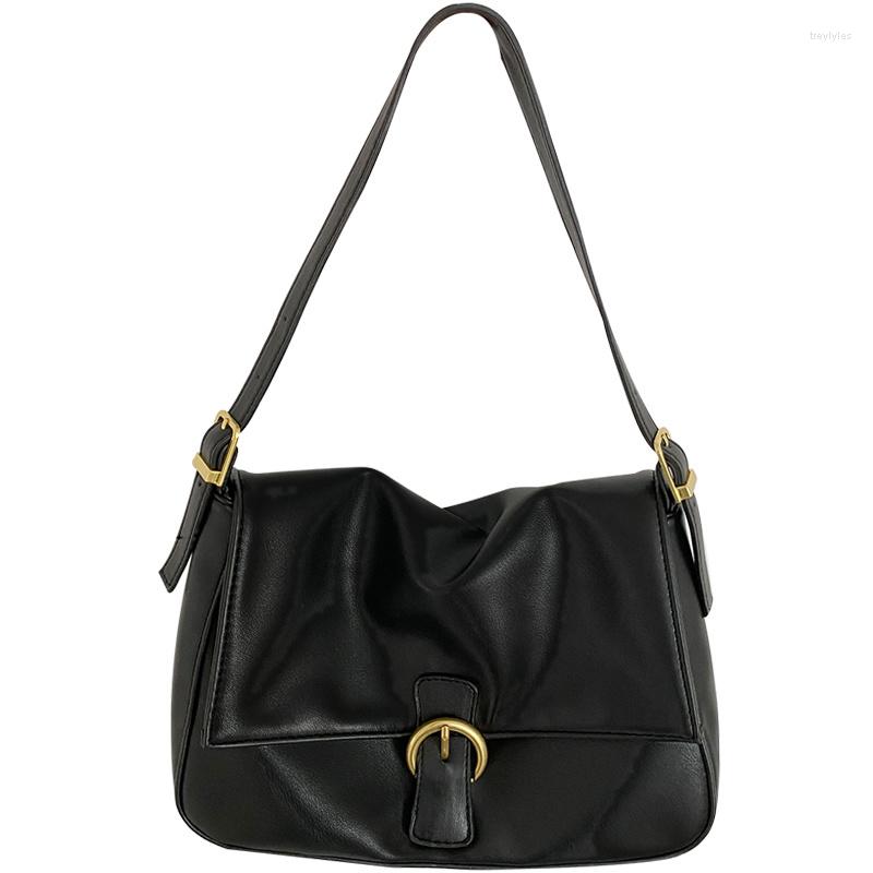 

Evening Bags Xiaozhong's Large Capacity Black Single Shoulder Underarm Bag