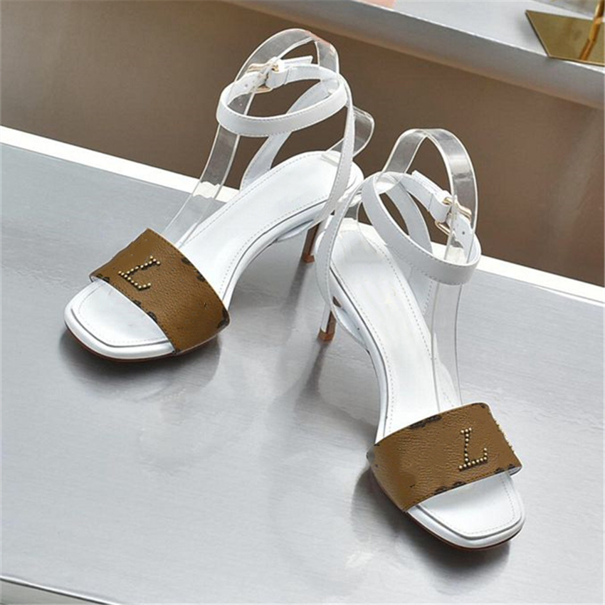

Fashion Sandals Luxury Design 2023 Luis Women's High Heels Business Work Leather Canvas Casual Student Sandals vuttonity 06-04