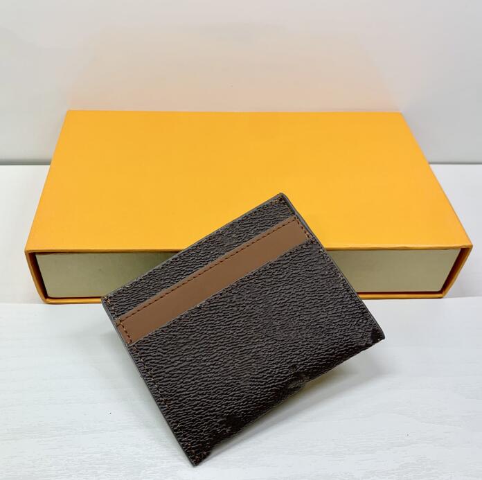 

2023 Designer Card Holder Wallet Short Case Purse Quality Pouch Quilted Genuine Leather Womens Men Purses Mens Key Ring Credit Coin Clutch Mini Bag Brown Canvas, Old flower brown