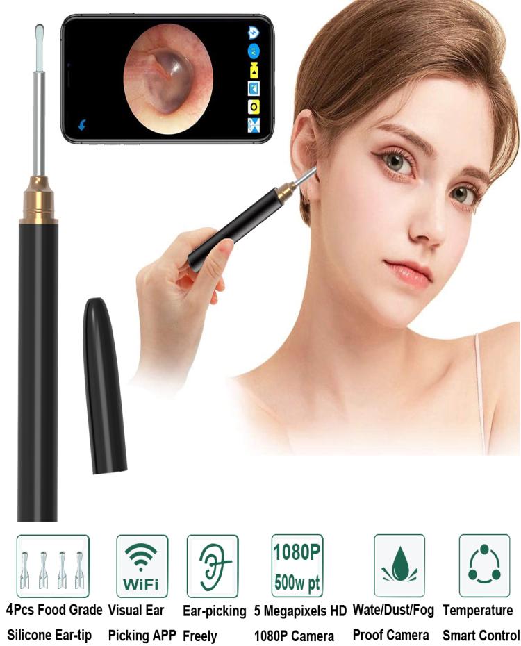 

Ear Care Supply Smart Otoscope Pen With Light Healthy Ear Care Clean Endoscope Handheld Wifi Earwax Remover Visual APP For IOSAndr3428467