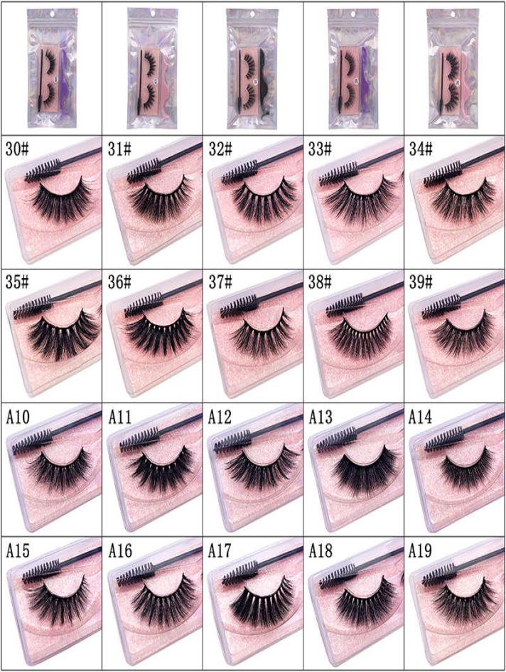 

1 Pair with BrushTweezers False Eyelashes 100 Handmade Mink Lashes Natural Dramatic Volume Eye Makeup Tools6878208