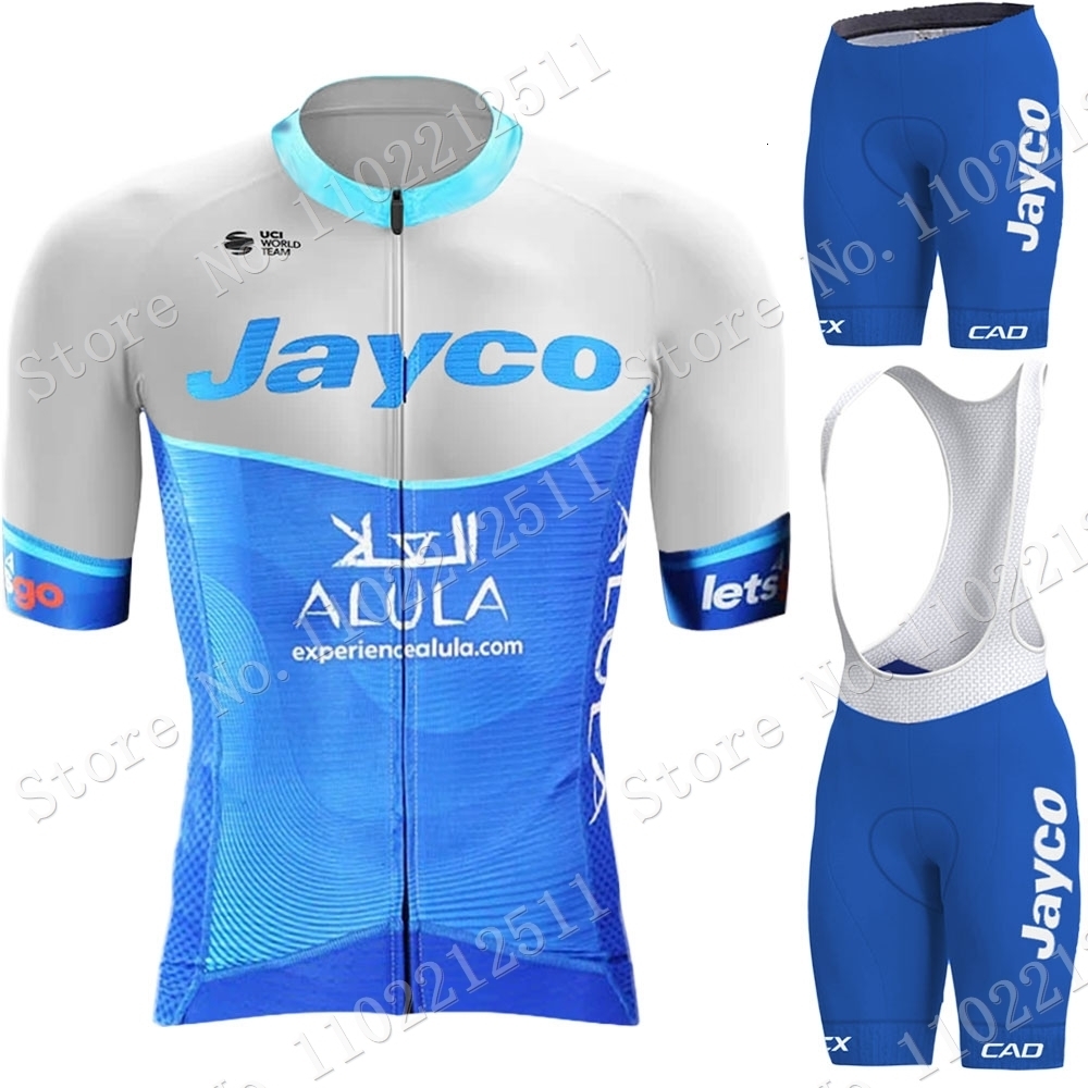 

Cycling Jersey Sets Team Jayco Alula Set Short Sleeve Blue Men Clothing Road Bike Shirts Suit Bicycle Bib Shorts MTB Maillot 230620