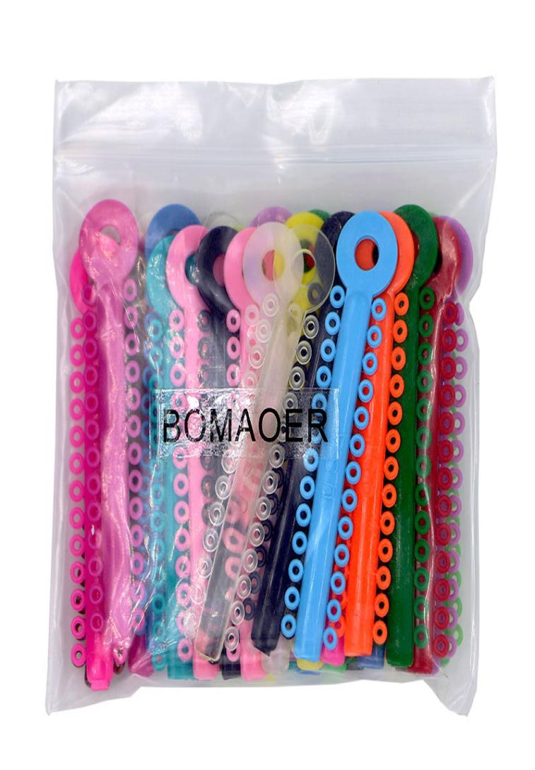 

Dental Materials Dental Orthodontic Stick Ligature ties Rubber Bands Rings Elastic Multicolor 1 packnew 5731211