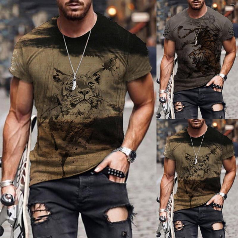 

Men's T Shirts Neck O Printed Blouse Men's Sleeve Top Casual T-shirt Spring Summer Short, Grey