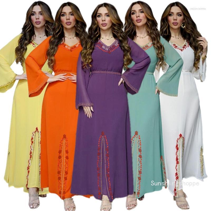 

Ethnic Clothing Arabic Abaya Dubai Muslim Kaftan Maxi Dress Women Ramadan Vestidos Evening Party Long Dresses 2023 Abayas Femme