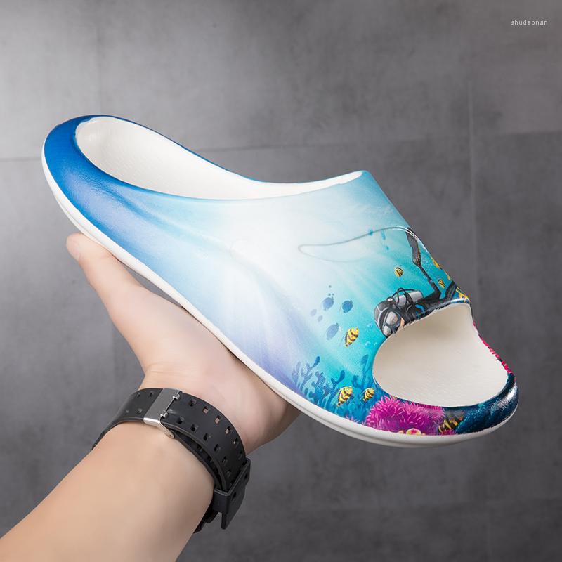 

Slippers SUNNYS Graffiti Women Trendy Slides EVA Outdoor Men/Women Shoes Soft Thick Soled Non-slip Pool Indoor Home, Diving