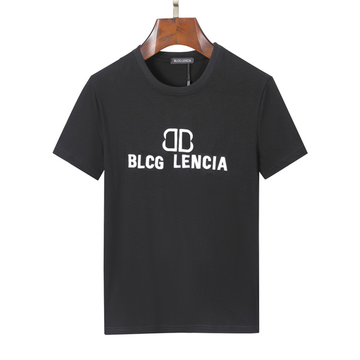 

BLCG LENCIA 2023 Summer New 100% Cotton Fabric T-shirt Men High Quality Print Color Mens Designer T shirt Paris fashion Tshirts Tops 22424, White