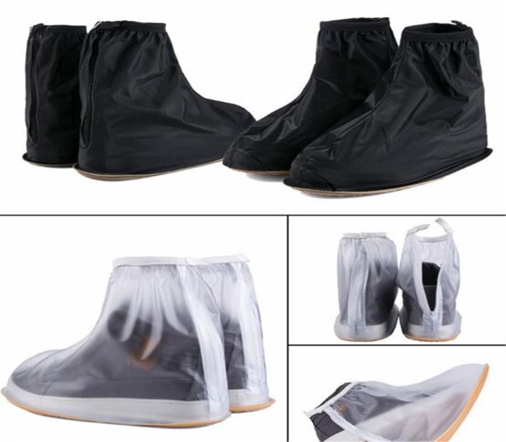 

Reusable Rain snow Shoe Covers Waterproof shoes Overshoes Boot Gear men039s flat heel Black and white rain proof shoe covers3706120