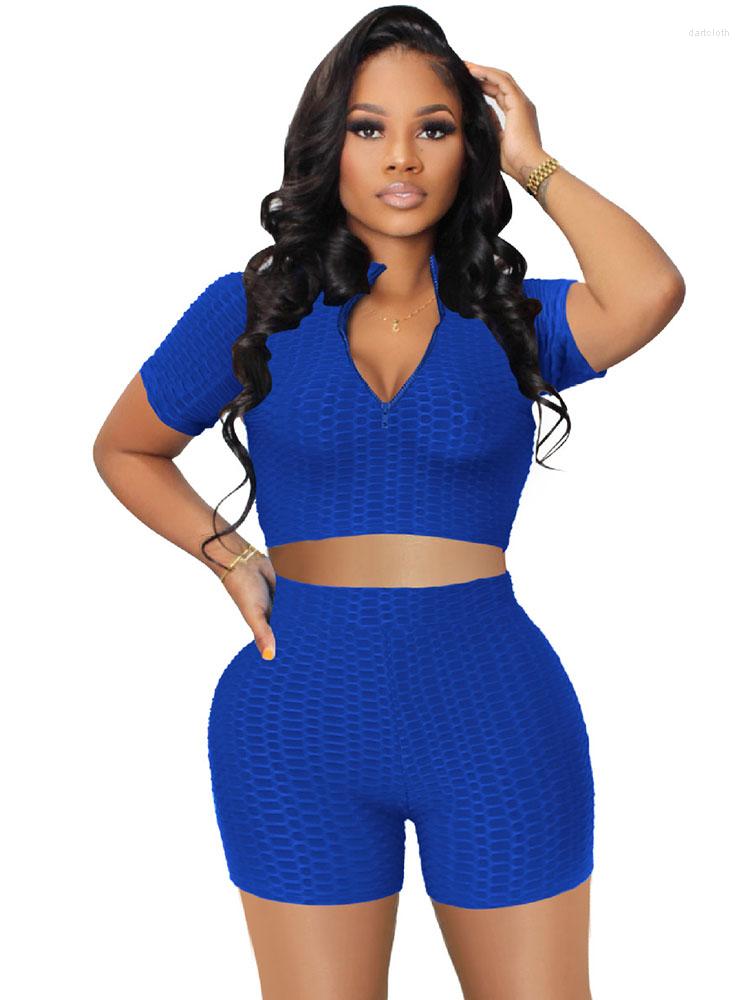 

Women' Tracksuits Sexy Two Piece Clubwear Active Set Women Party Zip Up Short Tops And Shorts High Waist Night Club Bodycon Outfits Evening, Pink