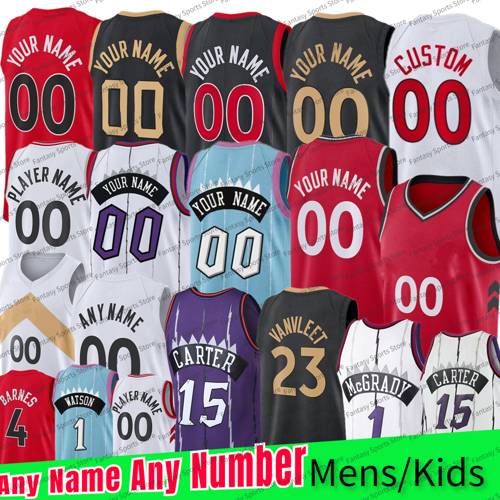 

Vintage Tracy McGray Vince Carter Basketball Jersey Scottie Barnes Pascal Siakam Fred VanVleet Christian Koloko Men Kids Custom Size S-XXXL, Color4