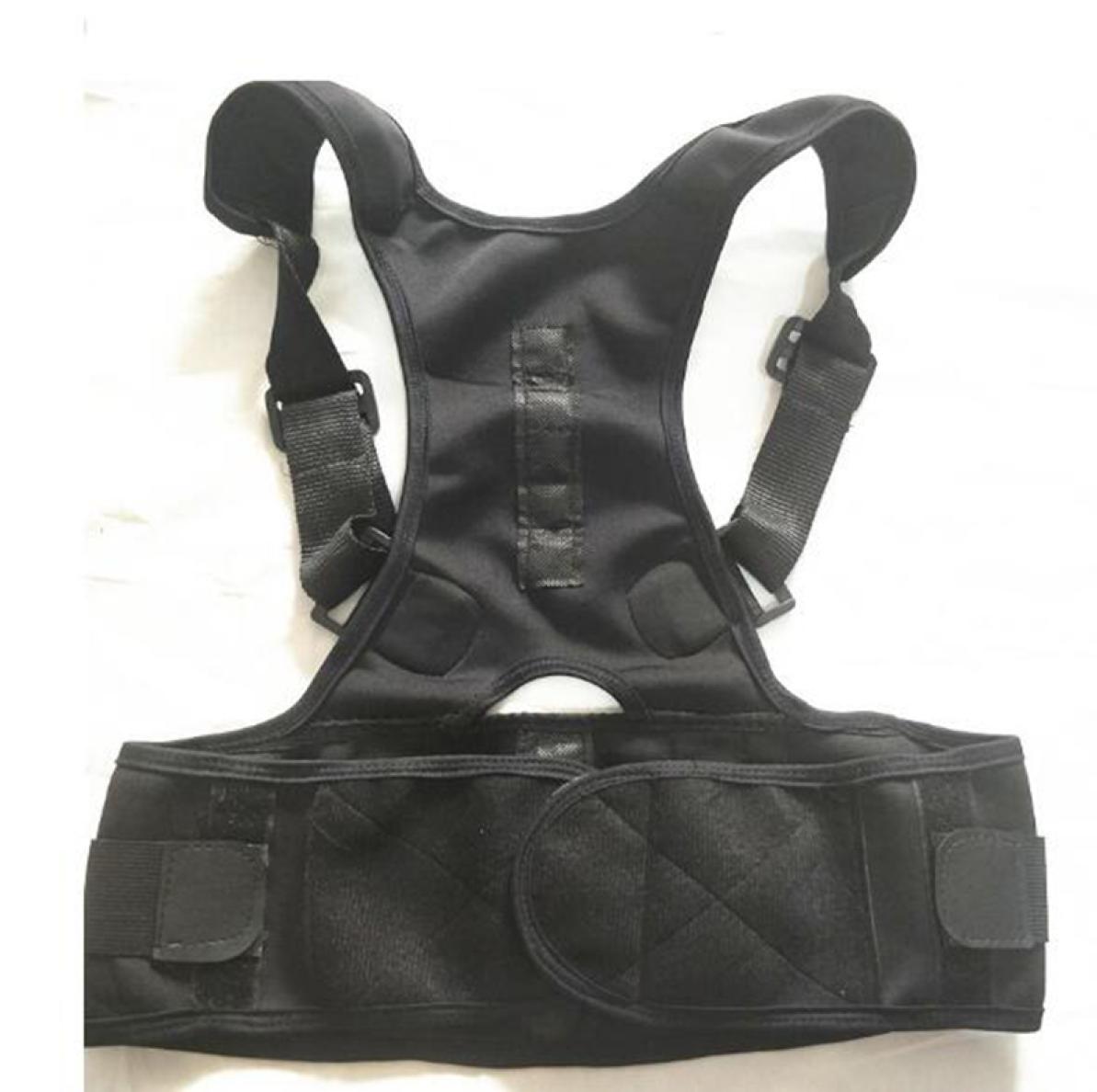 

Brand New Adjustable Back Posture Corrector Magnetic Therapy Posture Corrector Brace Shoulder Back Brace Support Belt 1pcs drop sh5218083, Black