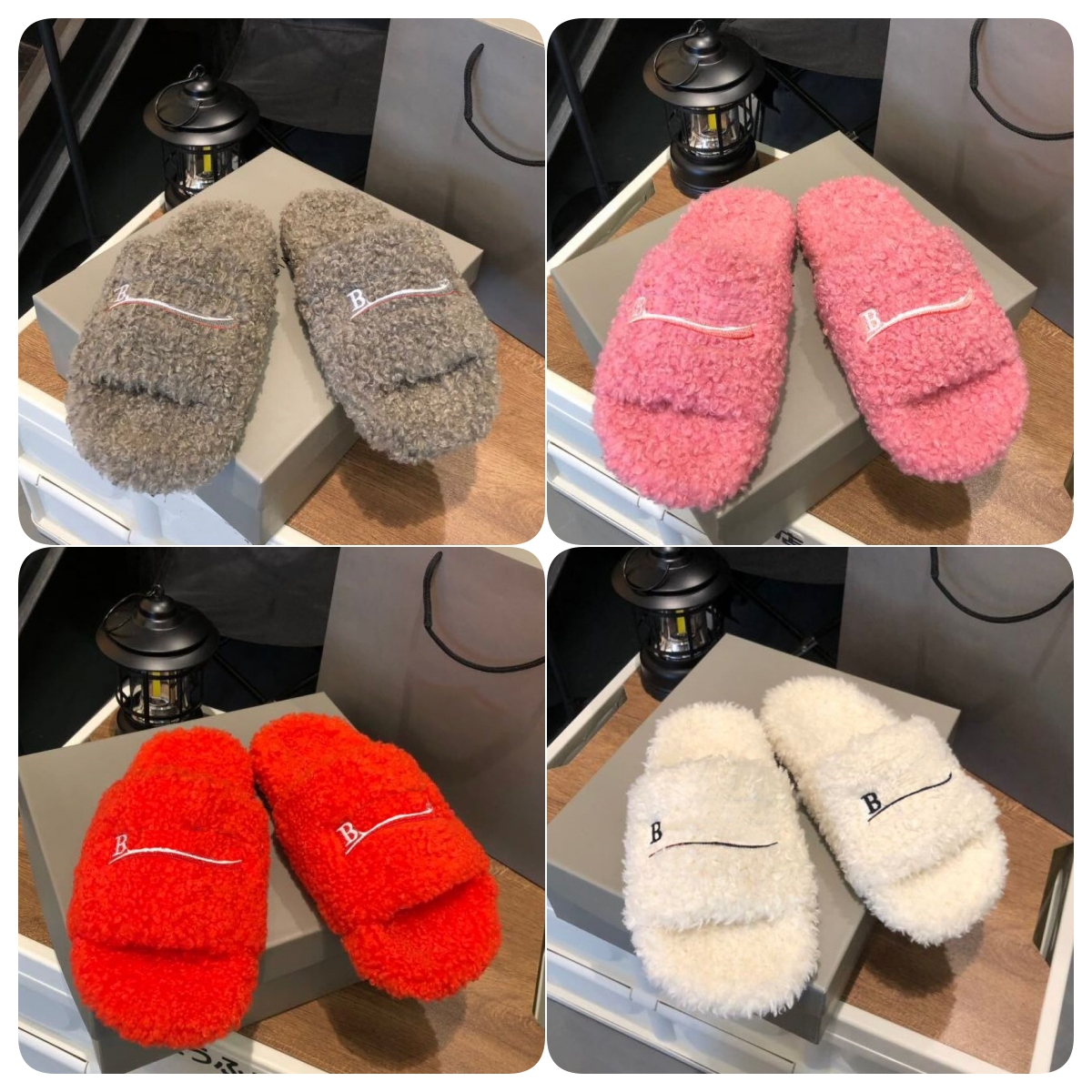 

Top Quality Designer Luxury Womens Slippers Ladies Winter Wool Slides Fur Fluffy Furry Warm letters Sandals Comfortable Fuzzy Girl Flip Flop Slipper, Color #4