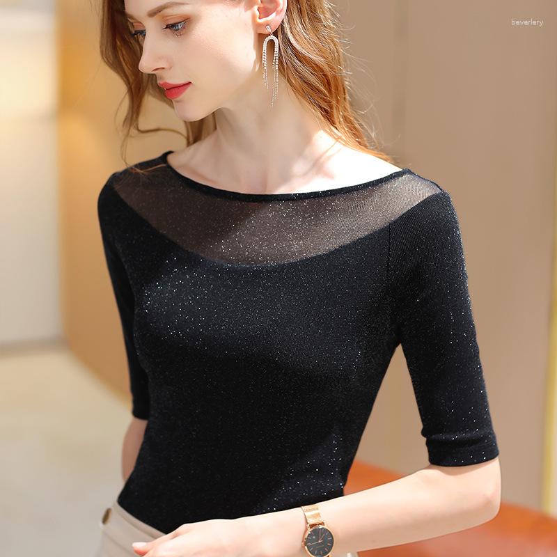 

Stage Wear Latin Dance Woman Fashion Top Exercise Clothes Ballroom Dancewear Waltz Modern Dancing Female Adult Performance Practice Shirt, Black