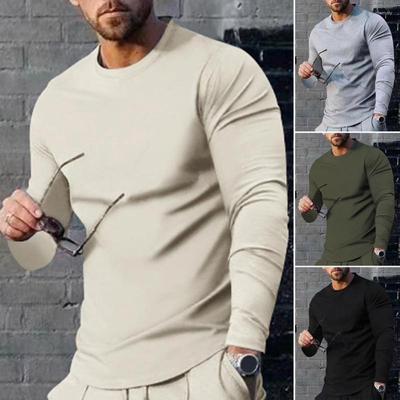 

Men's Casual Shirts Simple Men T-shirt Undershirt Spring Tops Pullover Thermal Pure Color Base, Black