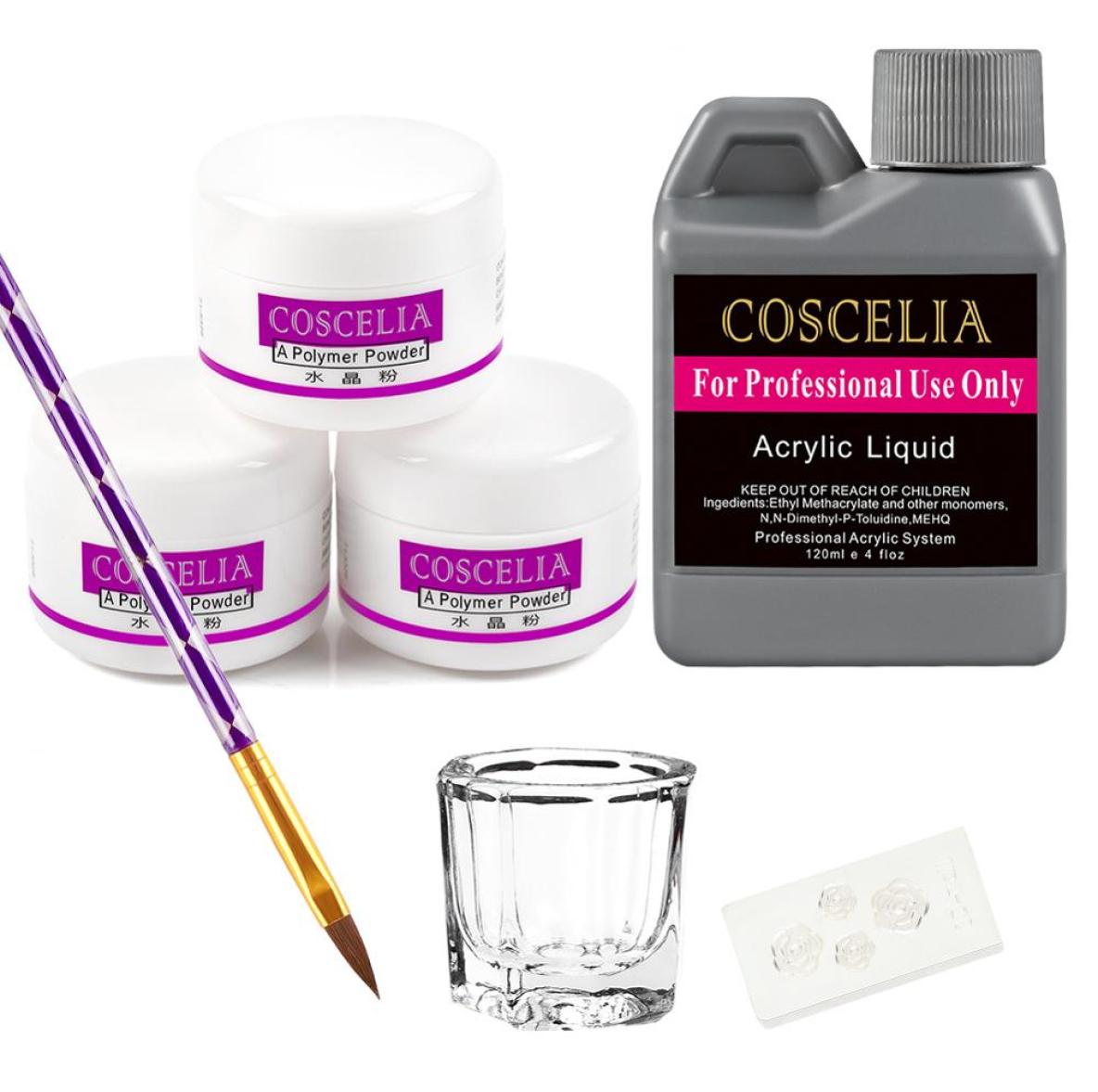 

COSCELIA Acrylic Nail Kit Manicure Set Tools For Manicure 75120ML Acrylic Liquid Set For Nail All For Manicure DIY Tools Brush8903253