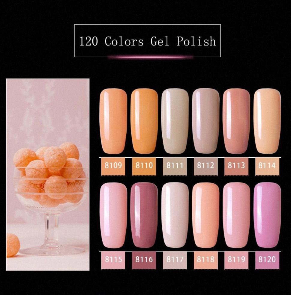 

Modelones Pink Color Series UV Gel Nail Polish Nail Art Soak Off Led Hybrid Varnish Semi Permanent UV Enamel uJ8Z3175985, Beige