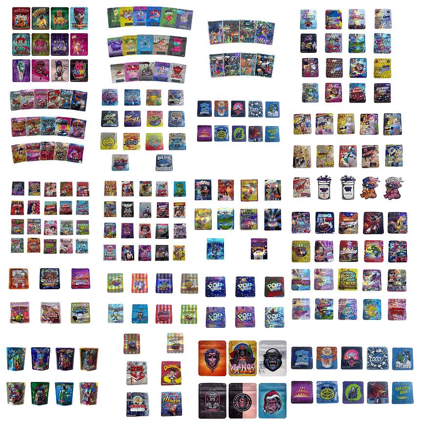 

Runtz Mylar Bag 500mg Childproof Edibles Zipper Packaging Pouch Retail Keep Sealed Storage Package 3.5g GUMBO YUMYUMZ RUNTY Glue