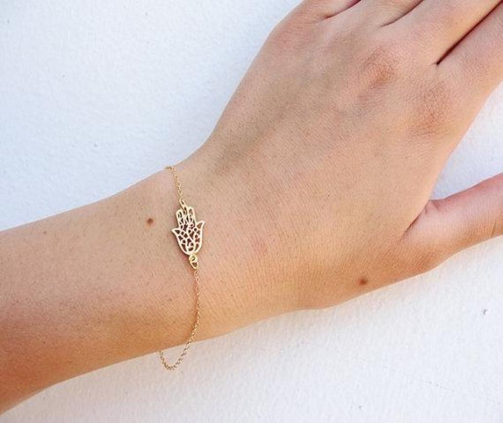 

Bracelets for Women Fashion sell Girl Beautifully Jewelrys for Women Gold Silver Hamsa Bracelet Palm Bracelet Figure bracelet9349761