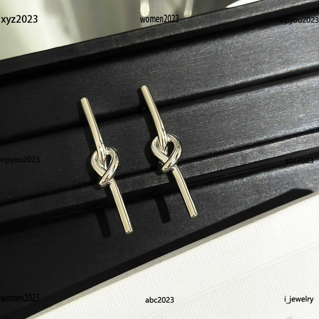 

women designer earrings 925 Sterling Silver Jewelry High quality knotting design pendant earring #Including box new arrival