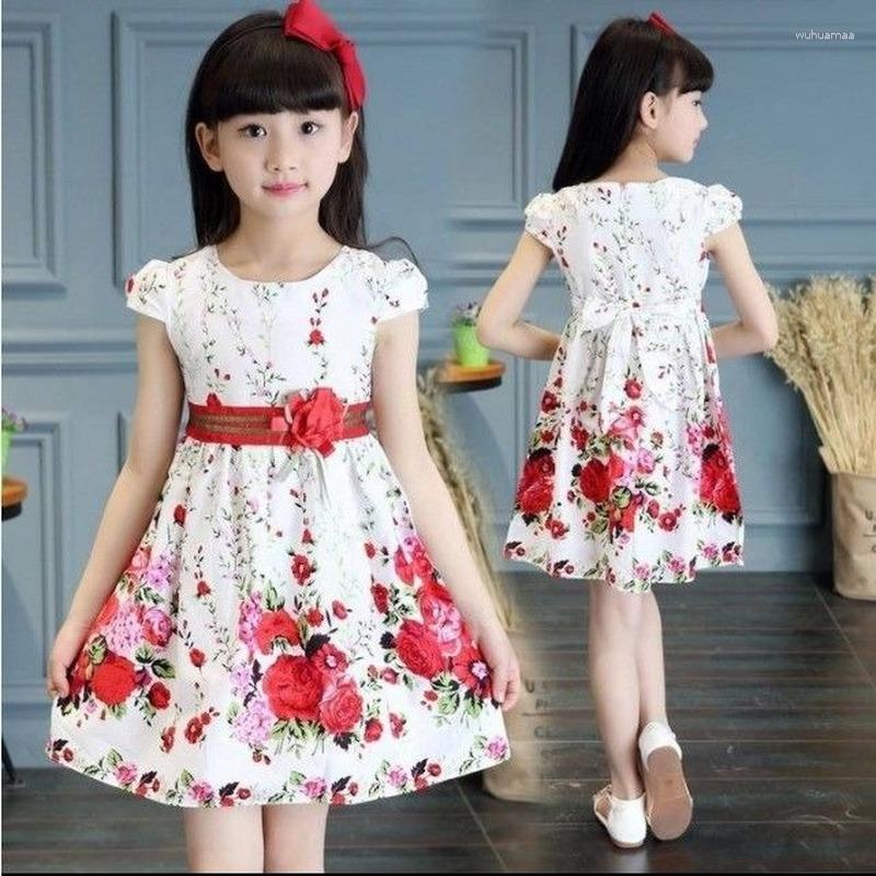 

Girl Dresses Summer Girls Dress 12 Children's Clothing Short Sleeve Sweet 9 Student Fashion 8 Kids 7 Years Old 5 Princess, Pink