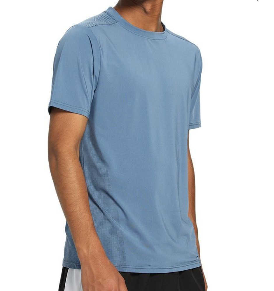 

Men's Polos Summer Lulu Leisure Sports Fitness T Shirt Quick Dry Breathable Loose Short Sleeve High Elasticity Have121, Gray