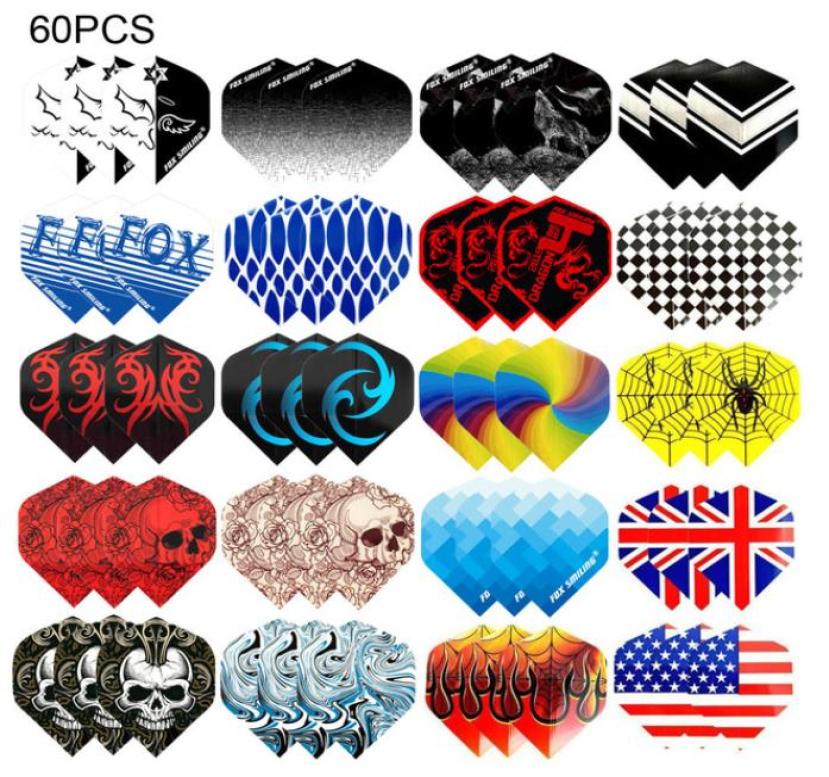 

Fox Smiling Dart Flights Multiple Styles Colorful 60PCS PET Darts Flights Newly Dart Accessories5645159