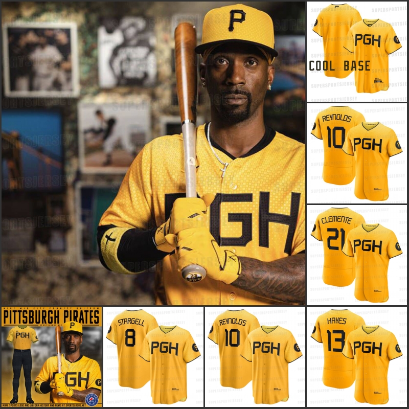 

PGH Pirates 2023 City Connect Baseball Jerseys Ke'Bryan Hayes Bryan Reynolds Carlos Santana Austin Hedges Andrew McCutchen Ji-Man Choi Stitched 15 Oneil Cruz, Red