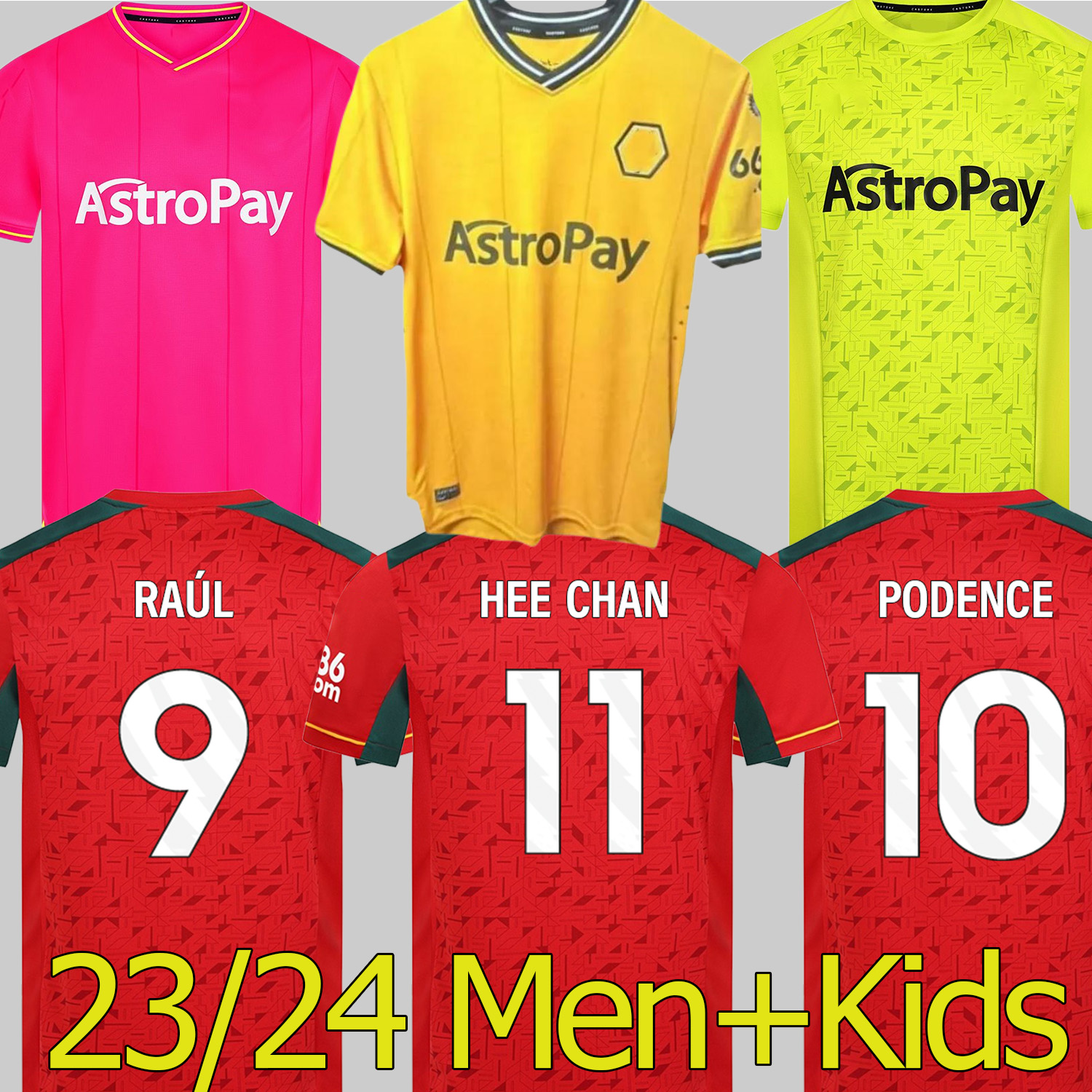 

Wolverhampton 23 24 away Soccer Jerseys RAUL ADAMA NETO NEVES TRINCAO Wanderers J OTTO PODENCE GIBBS HEE CHAN 2023 2024 Football Shirts Men Kids Kit uniforms tops, 23 24 away patch