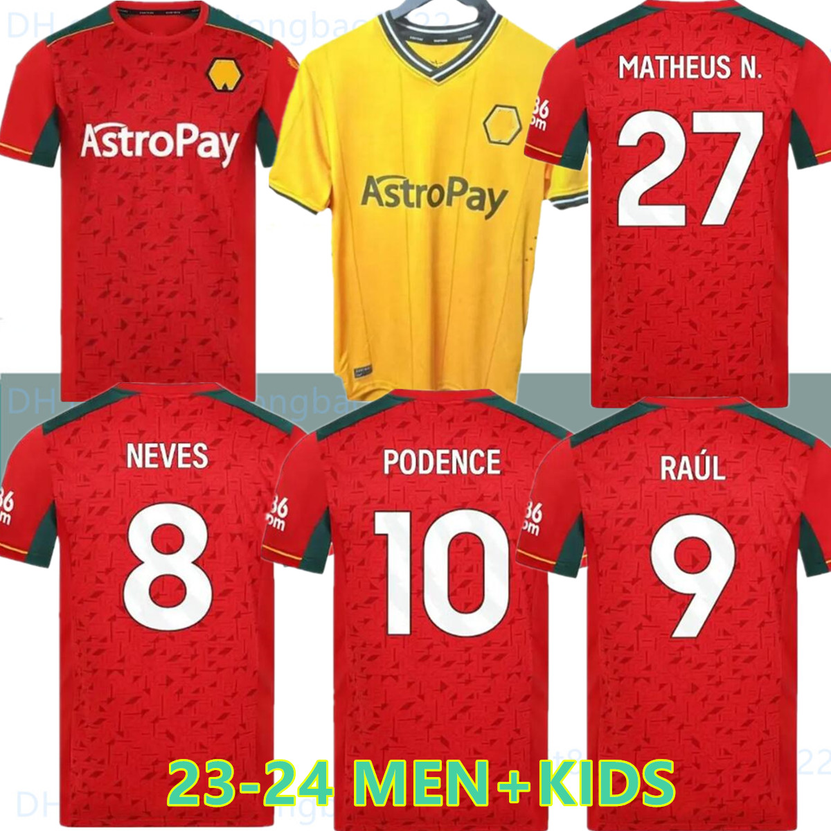

23 24 Wolverhamptons WOLVES SOCCER jerseys home NUNES 27 NEVES 8 KILMAN 23 NETO 7 CUNHA 12 PODENCE 10 KALAJDZIC 18 2023 jersey kids football shirts man kids goalkeeper, 23-24 home kids