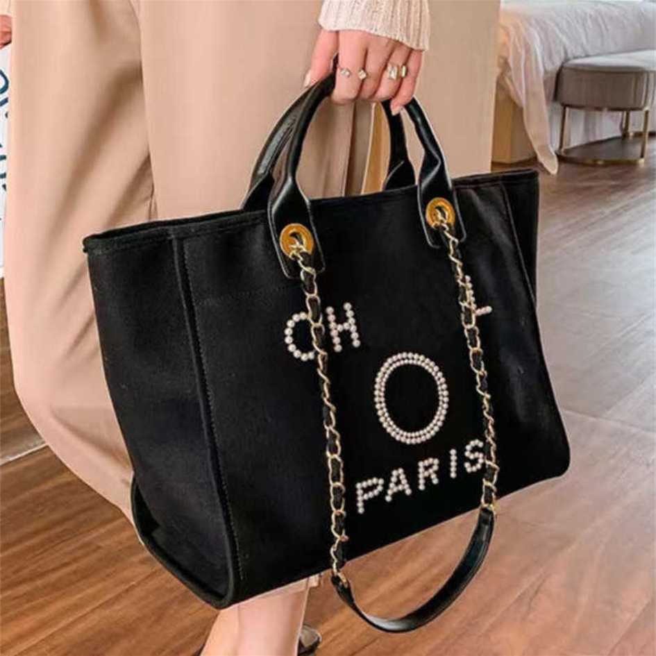 

Luxury Women's Hand Canvas Beach Bag Tote Handbags Classic Large Backpacks Capacity Small Chain Packs Big Crossbody 7LN2 factory outlet 90% off, Beige
