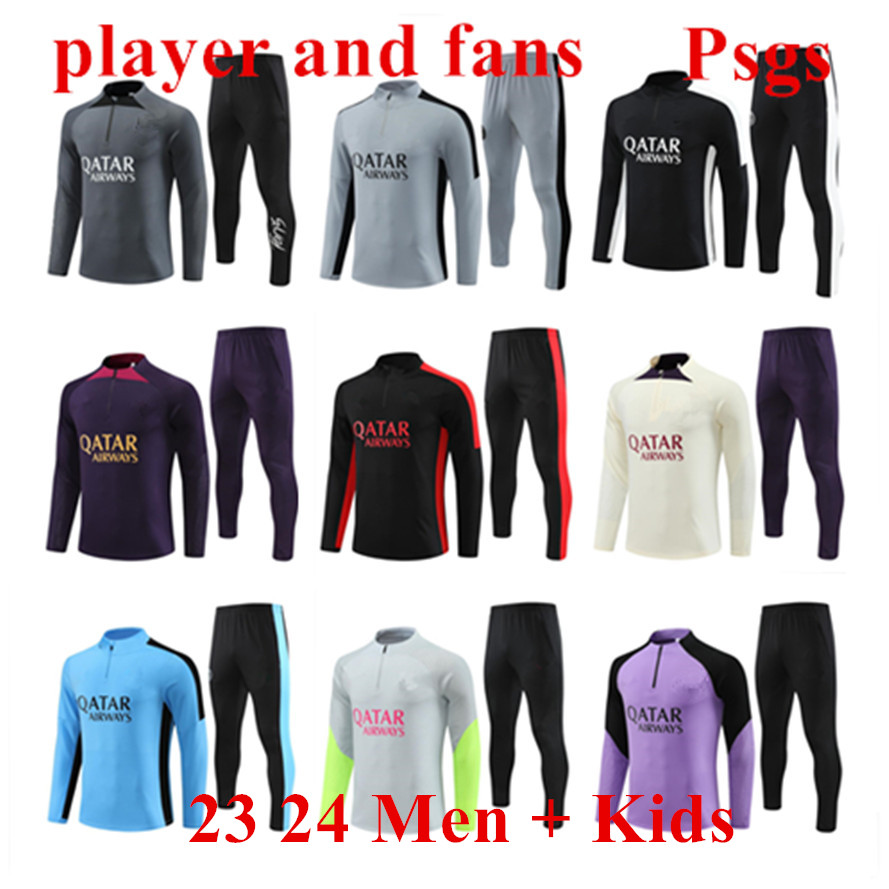 

2023 Paris tracksuit MBAPPE 23 24 new psgs training suit long sleeve Football kids and men soccer Jersey kit uniform chandal FAN PLAYER VERSION Sweatshirt Top quality