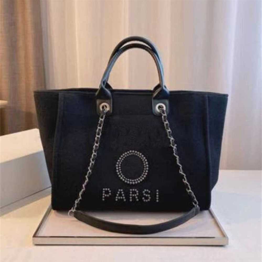 

Luxury Women's Hand Canvas Beach Bag Tote Handbags Classic Large Backpacks Capacity Small Chain Packs Big Crossbody WPHI 50% Outlet Online Sale, Size45x30x15cm