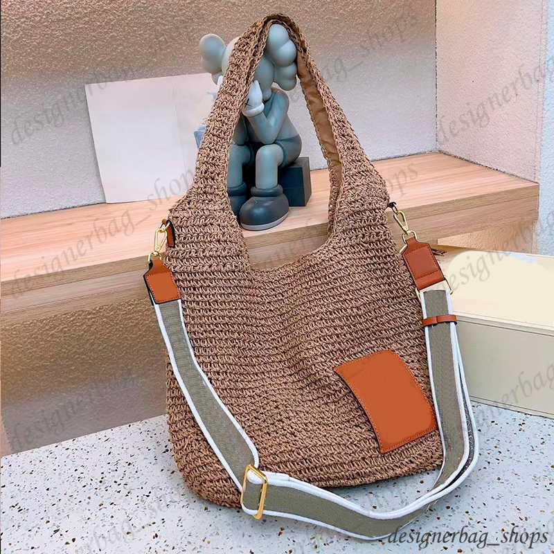 

Designer bags Raffia woven crossbody bags beach bag women's handbags woven shopping bags large capacity bucket bag shoulder strap letters decoration 230622, Brown