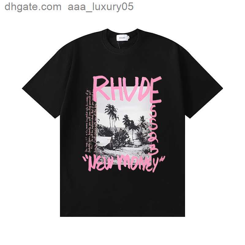 

Rhude t shirts For Men T shirt Designers T-shirts Men Tops Letter print Summer Clothing Short Sleeved US Size S-XXL, Short-8