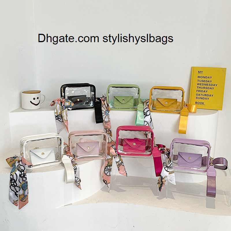 

Evening Bags Women Fashion Transparent Crossbody Mini Square Purse Girls Ladies Decorative Small Clear Pvc Phone Stadium Approved Sling Bag, Photo color