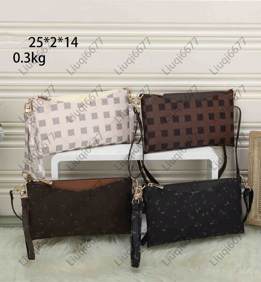 

High QUALITY clutch bag Designer Wallets womens wristlet phone bags accessories key pouches Crossbody bag zipped coin purse handbag men outdoor clutch's wallets, White grid