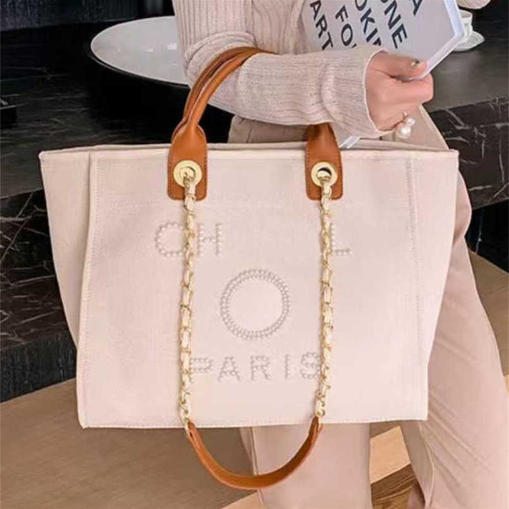 

Women's Luxury Hand Canvas Beach Bag Tote Handbags Classic Large Backpacks Capacity Small Chain Packs Big Crossbody LEYW 60% Factory Outlet Sale, Size45x30x15cm