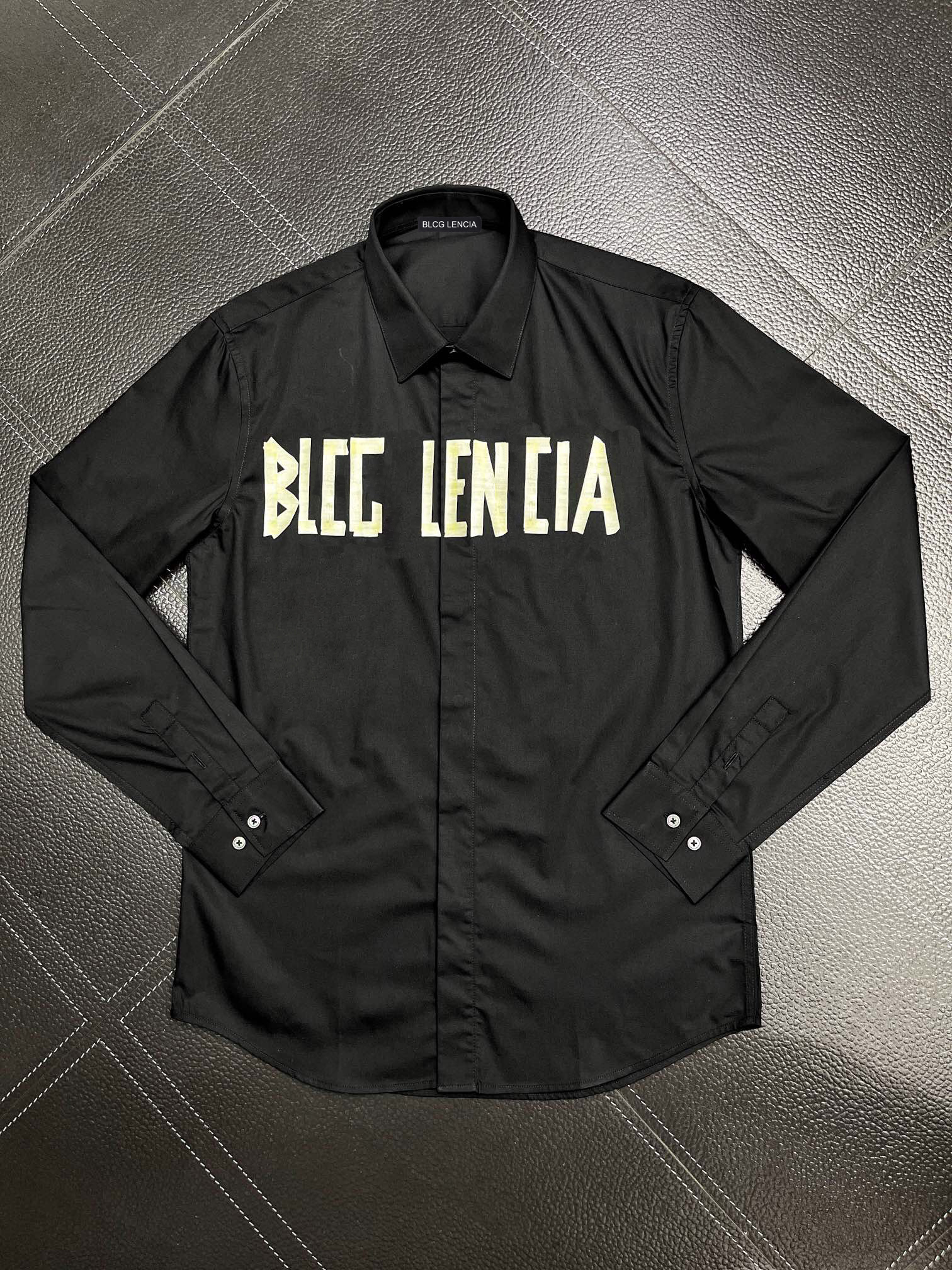 

BLCG LENCIA Mens Brand Shirts Designer Shirts Paris Brand Clothing Male Men Long Sleeve Cotton Tops Plus Size 8190, White