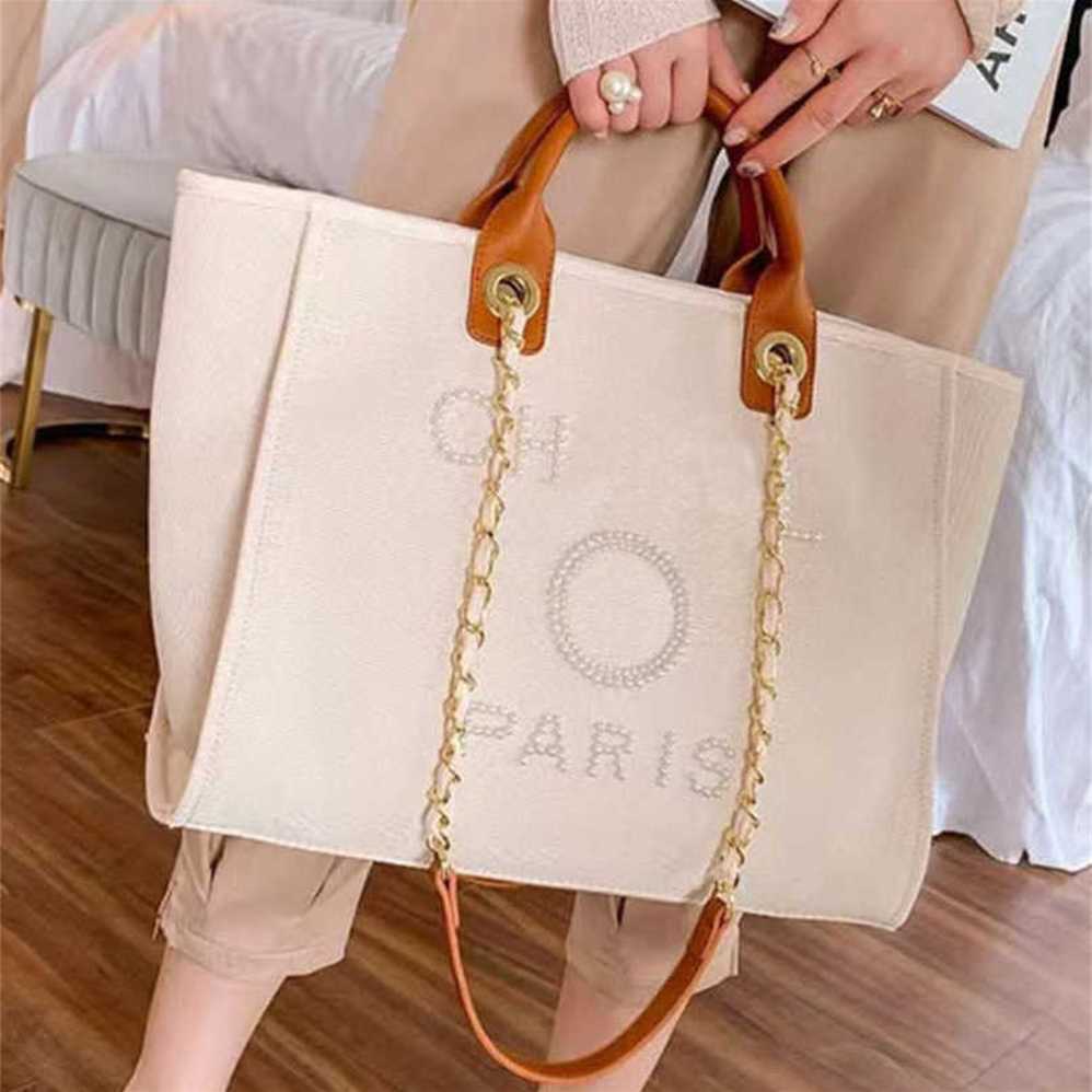 

Women's Luxury Hand Canvas Beach Bag Tote Handbags Classic Large Backpacks Capacity Small Chain Packs Big Crossbody 2LRR 60% Factory Outlet Sale, Beige