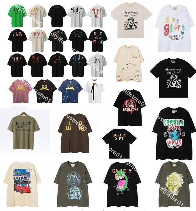 

Designer Galleries Tee Depts T shirts Mens Summer Crew Neck leisure Hip Hop Short Sleeves Cottons Cartoon Print Luxurys t shirts For Women Size S-XL, Cust12