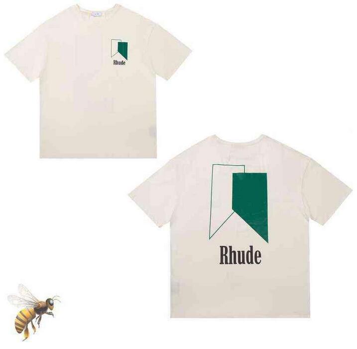 

2023 Designer shirts Summer Mens T-Shirts Womens Rhude Designers For Men Tops Letter polos Embroidery tshirts Clothing Short Sleeved tshirt Large Tees size S-XL, Cu11