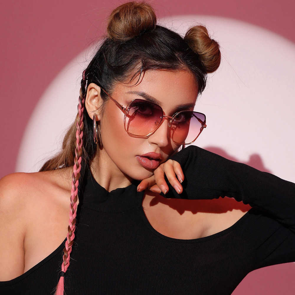 

New Fashion Street Shooting Show Ins Network Red Exquisite Metal Sunglasses Tide