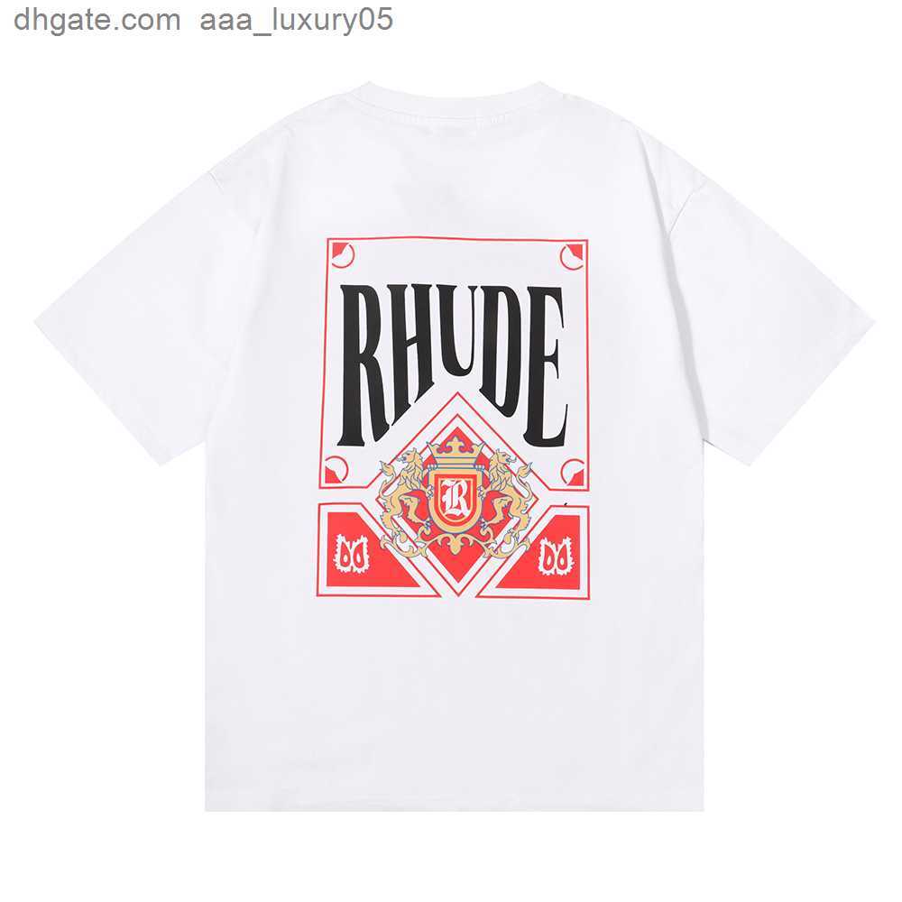 

2023 Mens T shirt Rhude Designer Men Women short sleeve high quality T-shirts printing Factory direct sales wholesale US Size S-XXL, Rh-19