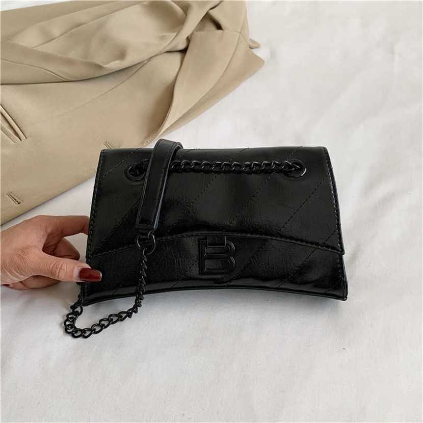 

Designer bag 2023 handbag One Shoulder Casual Winter New Texture Chain Western Style Women's, Sky blue