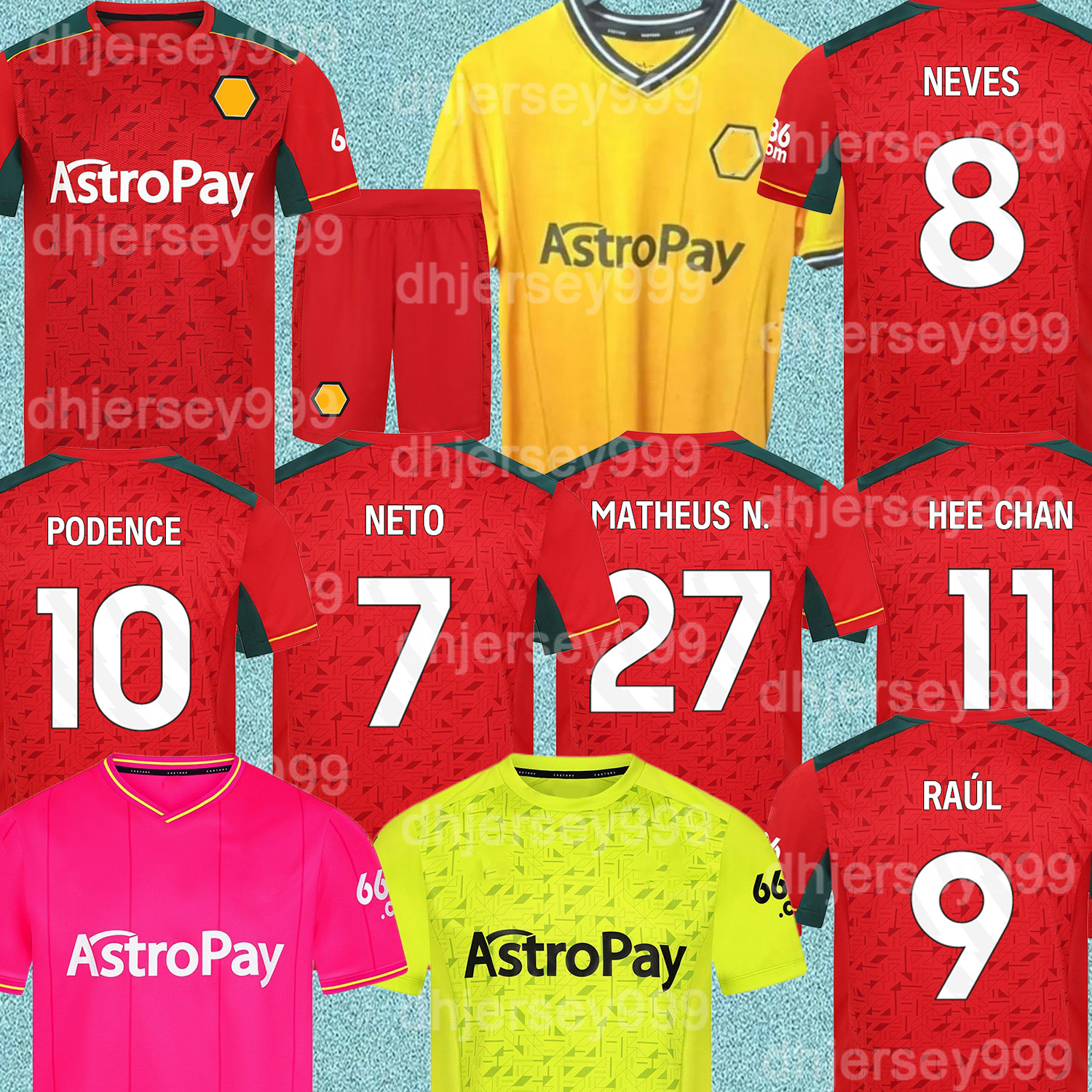 

Wolves 23 24 away Soccer Jerseys RAUL ADAMA NETO NEVES TRINCAO Wanderers J OTTO PODENCE GIBBS HEE CHAN Wolverhampton 2023 2024 Football Shirts Men Kids Kit uniforms, 23 24 away 2