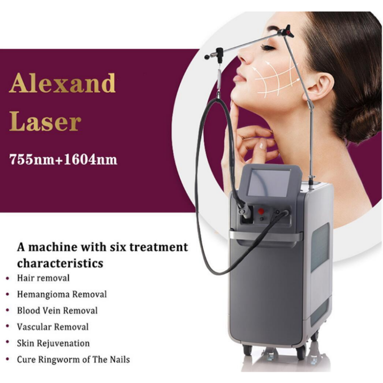 

Laser Machine Alexandrite Long Pulse Laser Dual Wavelength Alex 1064Nm 755Nm Nd Yag Machine Device Painless Hair Removal Beauty Salon Equipm