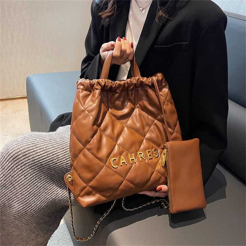 

Designer bag 2023 handbag Lingge Chain Women's Spring and Summer New Tote Large Capacity One Shoulder Crossbody, Black8