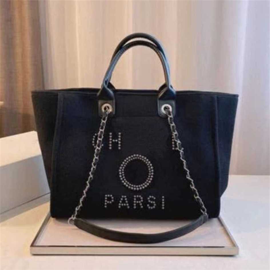 

Women's Luxury Hand Canvas Beach Bag Tote Handbags Classic Large Backpacks Capacity Small Chain Packs Big Crossbody V9LI factory outlet 90% off, Size45x30x15cm