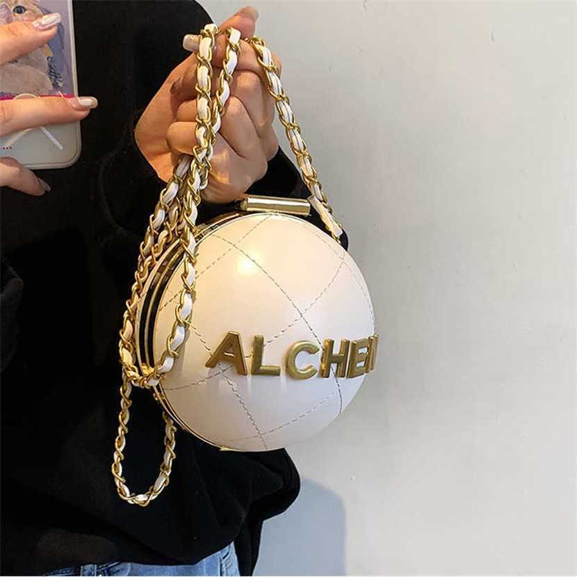 

Designer bag 2023 hand This year's popular new women's minority design messenger versatile chain spherical small round, White10